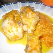 Pollo en salsa de naranja