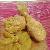 Pollo guisado con MANZANA Y CERVEZA