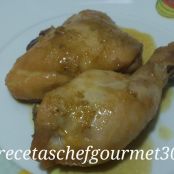 Pollo con mostaza y miel sin horno