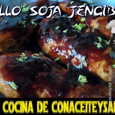 Pollo con soja y jengibre