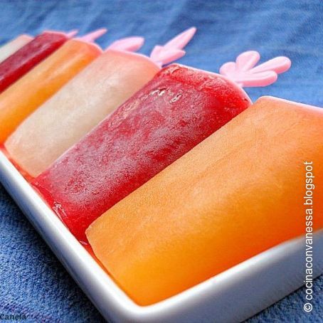 Polos de cereza/naranja