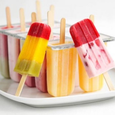 Polos de hielo de frutas