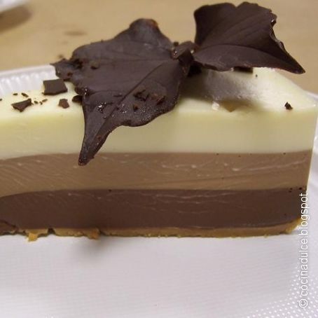 Bavarois de tres chocolates