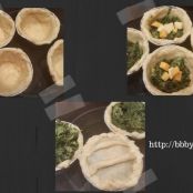 Mini Spinach Pie/Mini Pastel de Espinacas B.B.B. - Paso 1