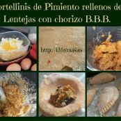 Tortellinis de pimiento rellenos de Lentejas B.B.B. - Paso 5
