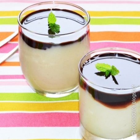 Pudin cremoso de plátano