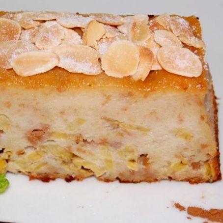 Pudin de plátano y nueces