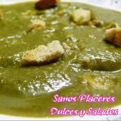 Puré de coliflor y espinacas