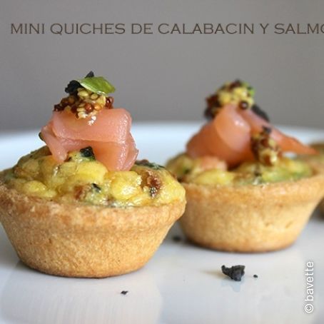 Miniquiches de calabacín y salmón ahumado