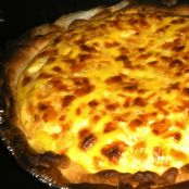 Quiche de lacón, setas y mozzarella