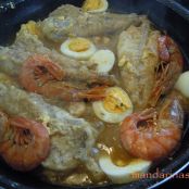 Rape en salsa con gambas - Paso 2