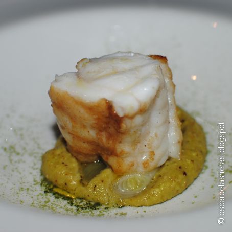 Rape con crema de manzana