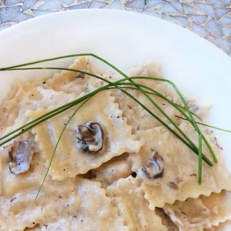 Raviolis Con Champiñones