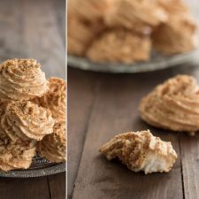 Bocaditos de merengue con avellana. Receta