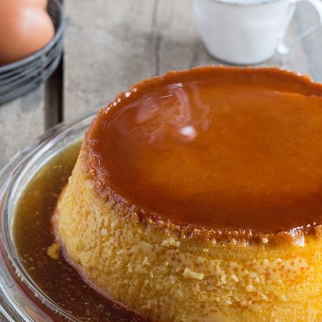 Flan de huevo casero