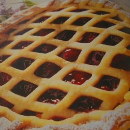 Pastel de cerezas con masa ligera