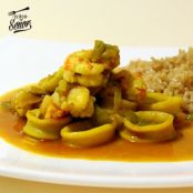 Calamares al curry con gambas