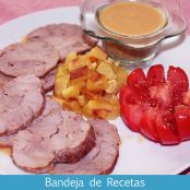 Redondo de pavo con salsa de manzana