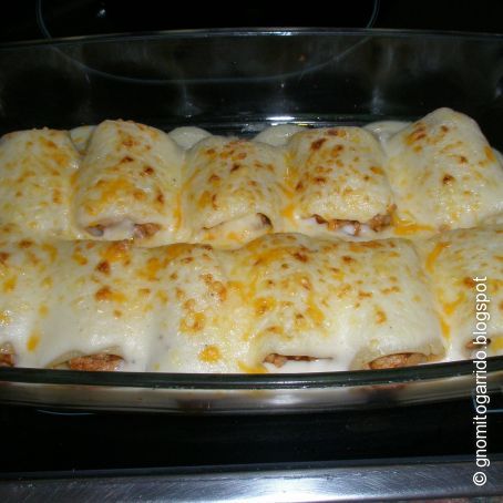 Rigattoni rellenos de carne