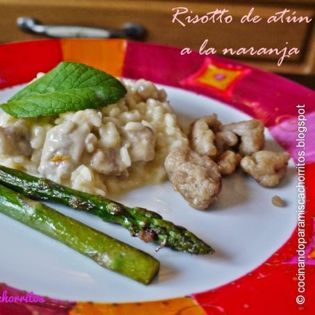Risotto de atún a la naranja