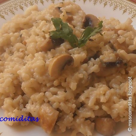 Risotto con champiñones
