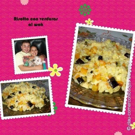 Risotto con verduras al wok