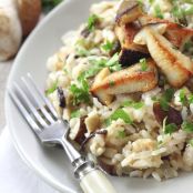 Risotto de gambas y boletus fácil