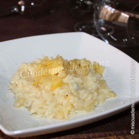 Rissotto de pera, manzana y gorgonzola