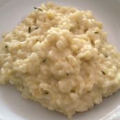 Risotto de pollo y champiñones