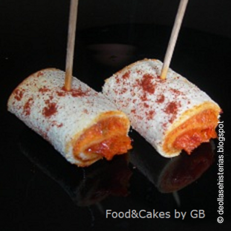 Rollito caliente de pimiento y queso en Thermomix