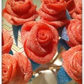 Rosas hechas con chuches