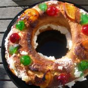 Roscón de Reyes relleno de nata