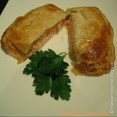 Hojaldre de salmón fresco.