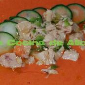 Salmorejo con atún
