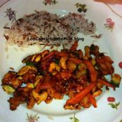 Salteado oriental de pollo