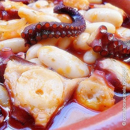 Fabas de Lourenzá con pulpo