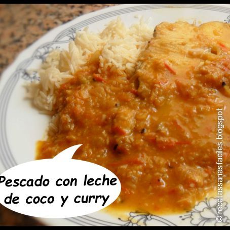 Pescado con curry de coco