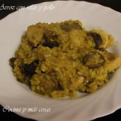 Arroz con pollo y setas - Paso 1