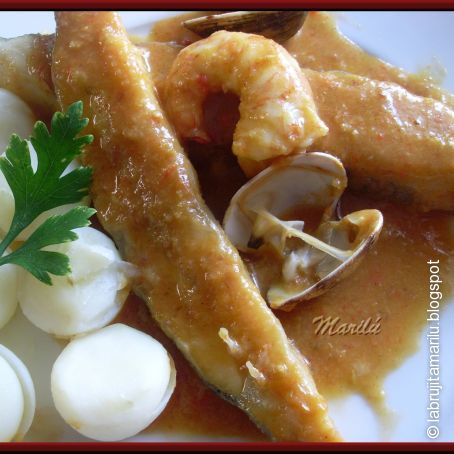 RODABALLO EN SALSA DE LANGOSTINOS