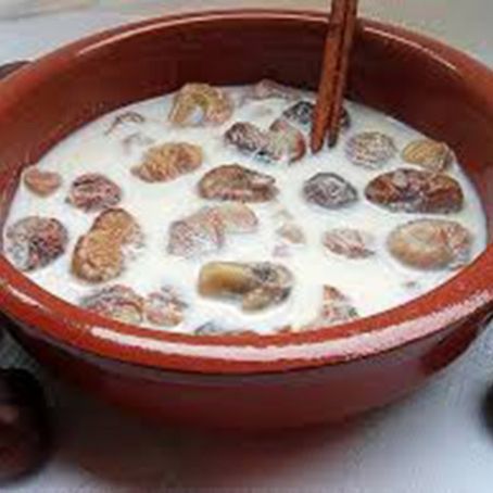 Socochones o castañas con leche