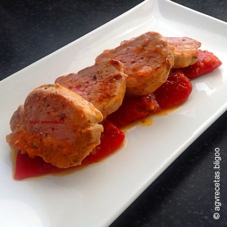 Solomillo Ibérico con piquillos