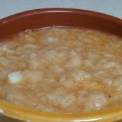 Sopa de ajo con jamón