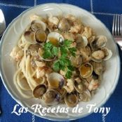 ESPAGUETIS CON ALMEJAS Y LANGOSTINOS
