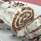 Pastel arrollado de chocolate