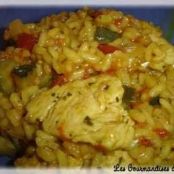 Risotto de pavo y curry