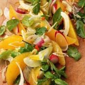 Ensalada de naranja con hierbas acidulas