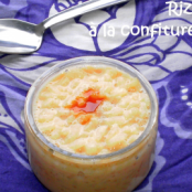 Arroz con leche con dulce de leche