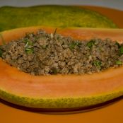 Papayas rellenas