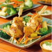 Brochetas de pollo con limón