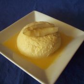 Flan de espárragos con salsa holandesa